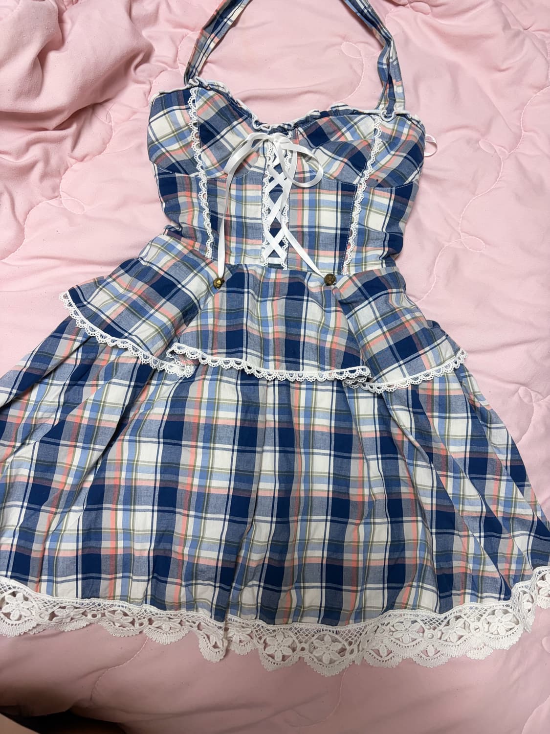 리즈리사 아일렛 섹시큐티 홀터넥 원피스 상품이미지1