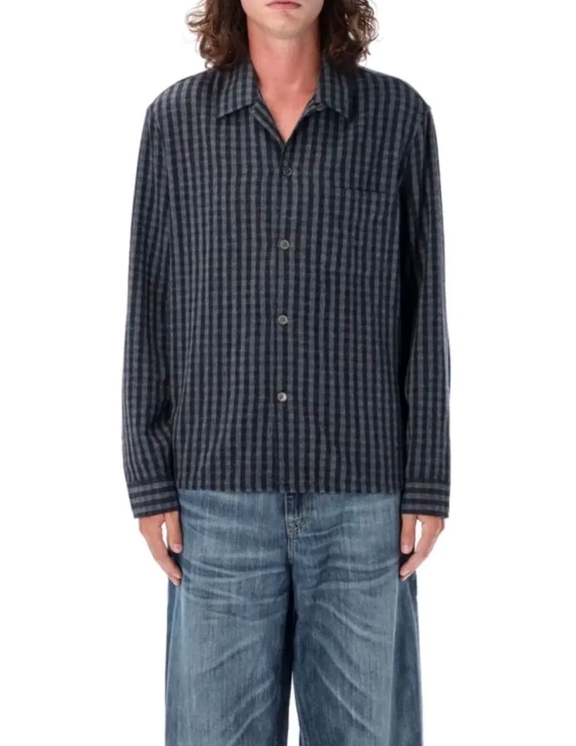 [50] 아워레가시 heusen 체크 울 셔츠 상품이미지1