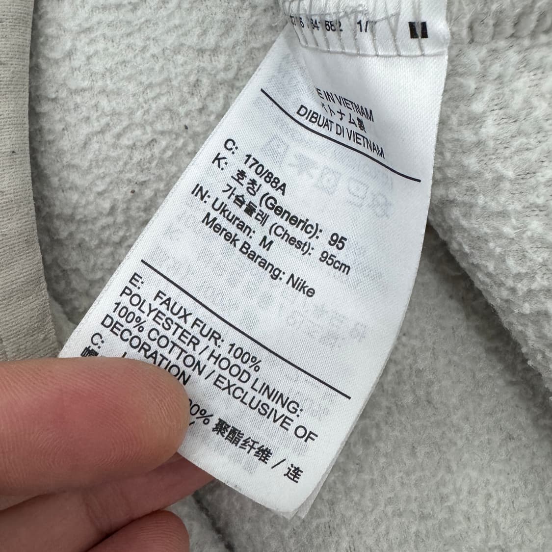 M(100) 나이키 빅로고 플리스 후드 티셔츠  상품이미지6