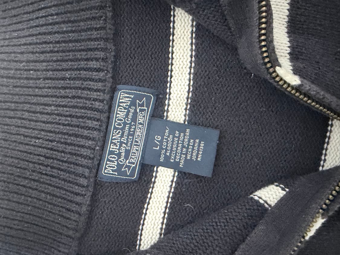 폴로 진스 네이비 니트 집업 상품이미지2