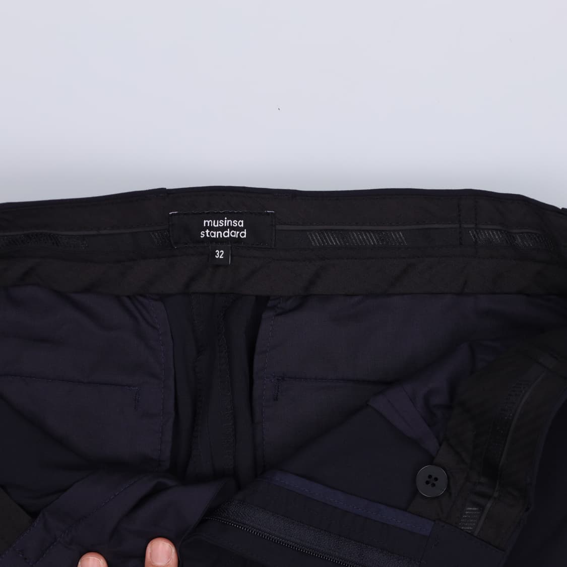 32 신형 무신사 네이비 슬랙스 0421H1 상품이미지4