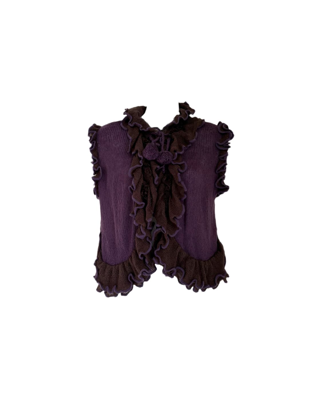 ruffled knit vest 상품이미지1