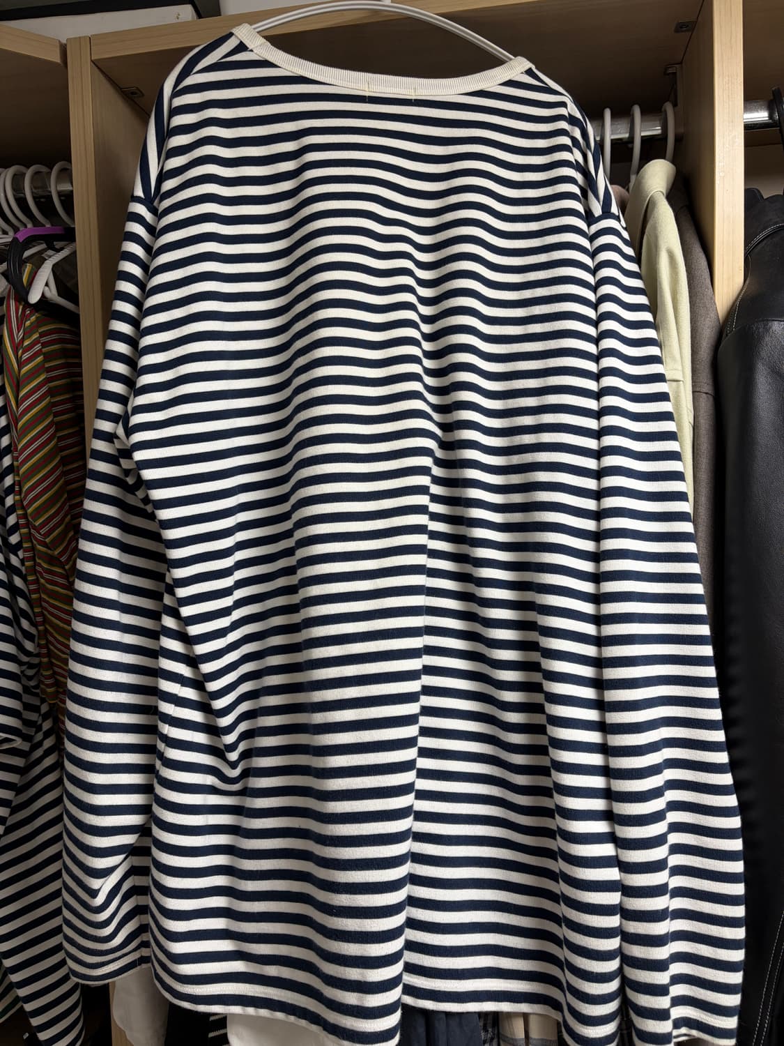나나미카 스트라이프 롱슬리브 티셔츠 네이비 XL 사이즈 네이비 상품이미지3