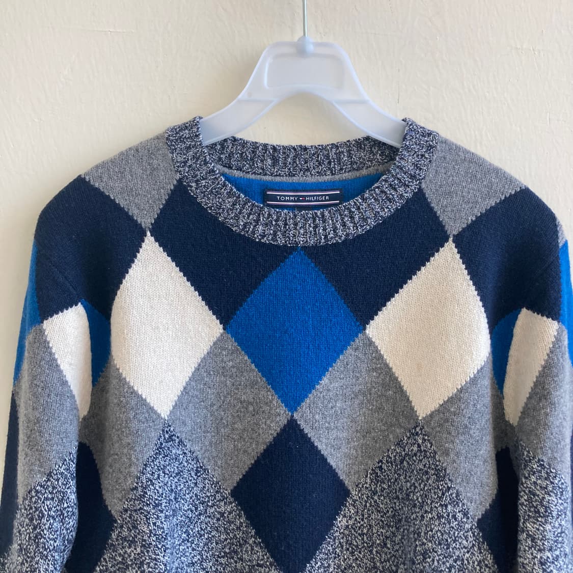 타미힐피거 아가일 우리 니트 스웨터  상품이미지2