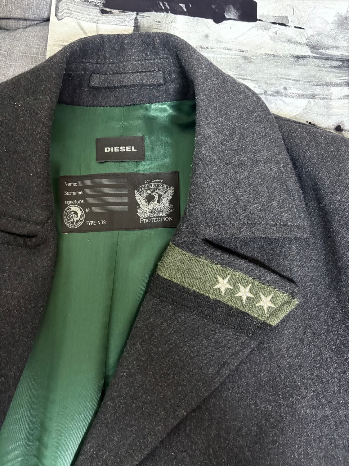 (아카이브) 디젤 diesel 쓰리스타 밀리터리 피코트 상품이미지2