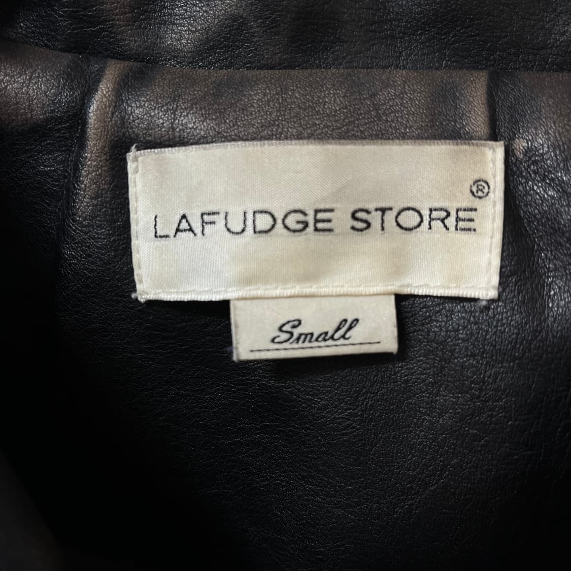 라퍼지스토어 배색 비건 레더 가죽 자켓 S 상품이미지7