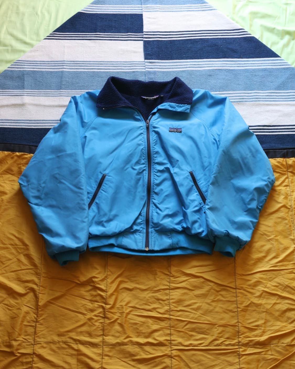 파타고니아 80s 초기형 쉘드 신칠라 자켓 아쿠아 블루 L 상품이미지1