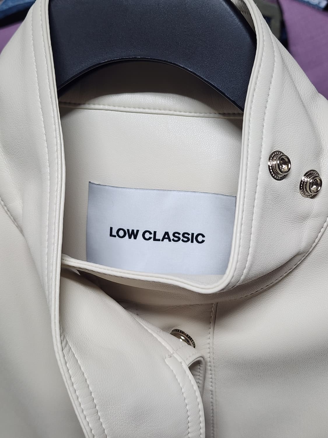 (새상품수준) 로우클래식 LOW CLASSIC 레더 오버핏 베스트 상품이미지4