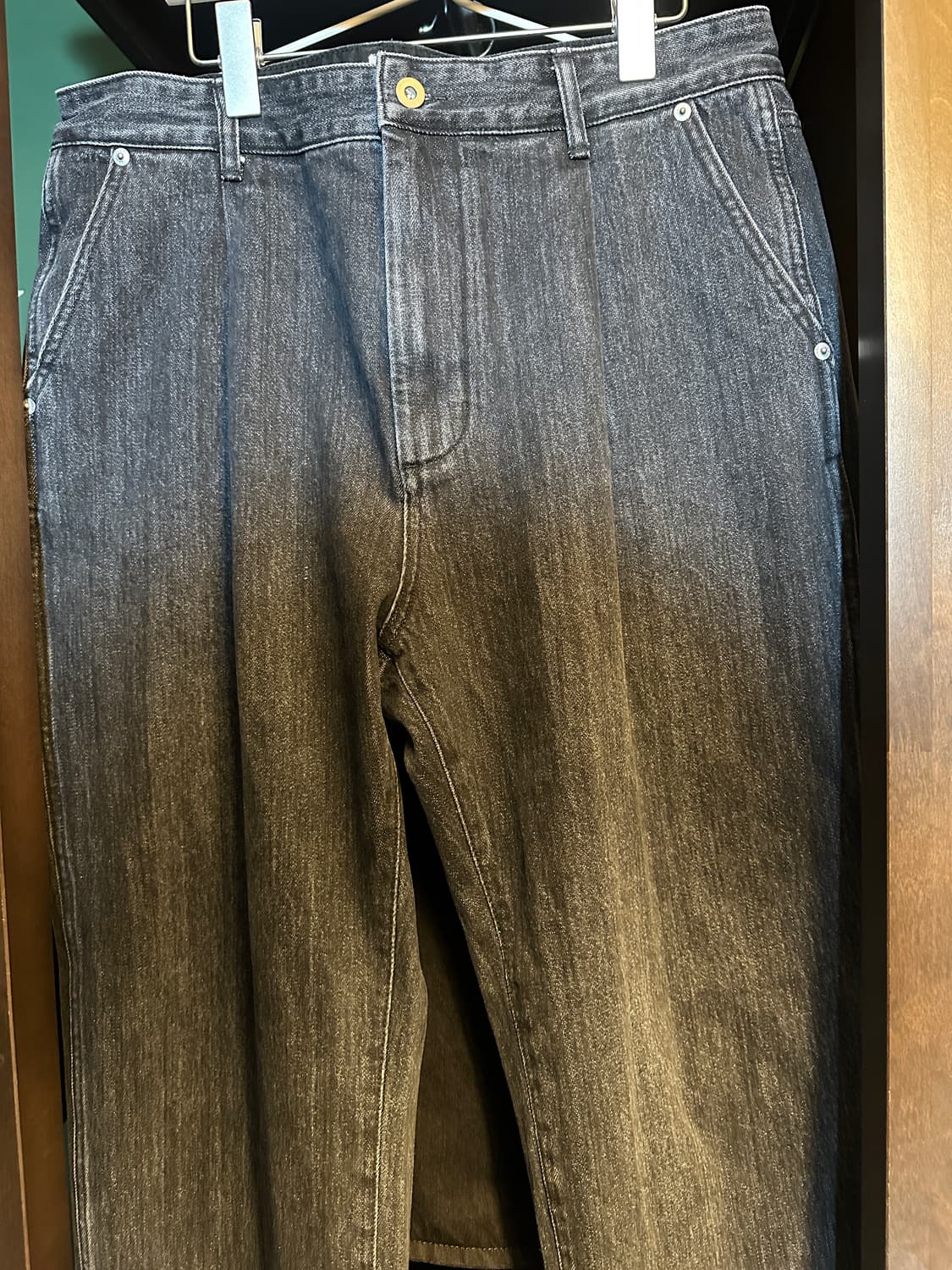 러프사이드 드레이프 데님 팬츠 워시드 블랙 [3] 상품이미지2