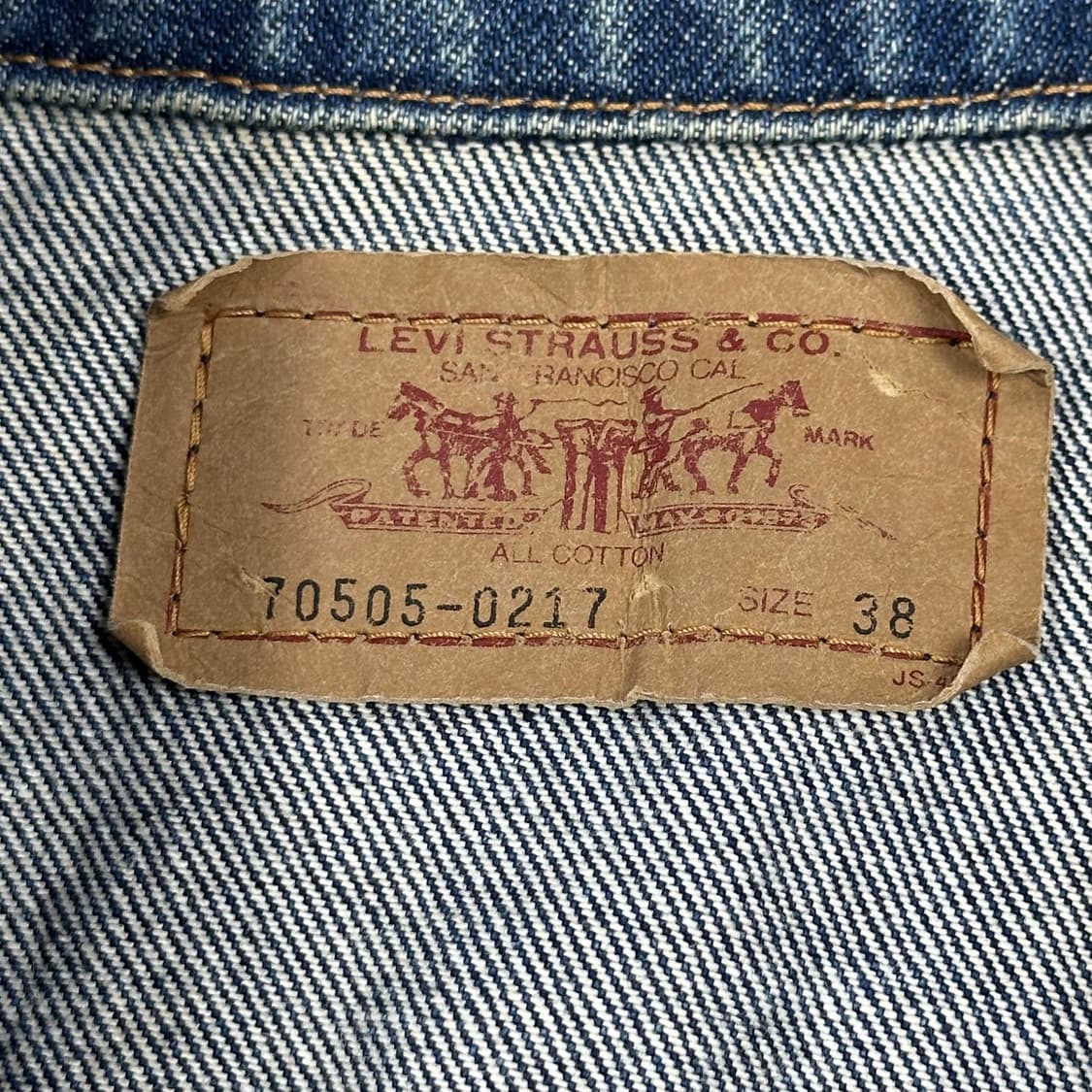 리바이스 오리지널 재팬 3세대 트러커 데님자켓 (38사이즈) 상품이미지8