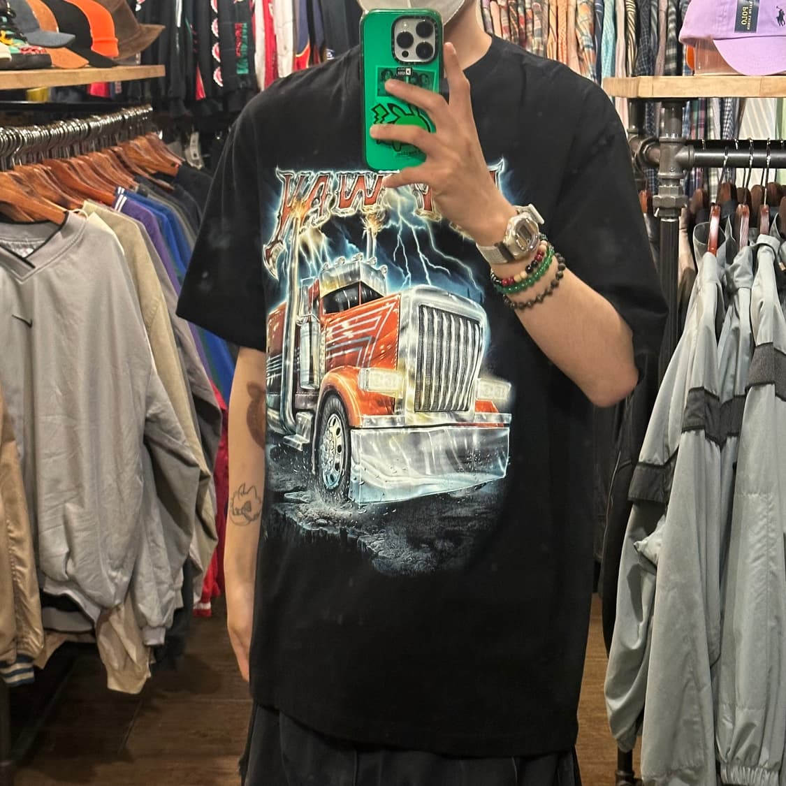 [HI] 빈티지 락 반팔티 블랙 상품이미지3