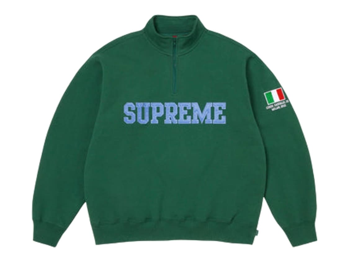 슈프림 샵 플래그 하프 집 풀오버 다크 그린 밀라노 M 상품이미지1