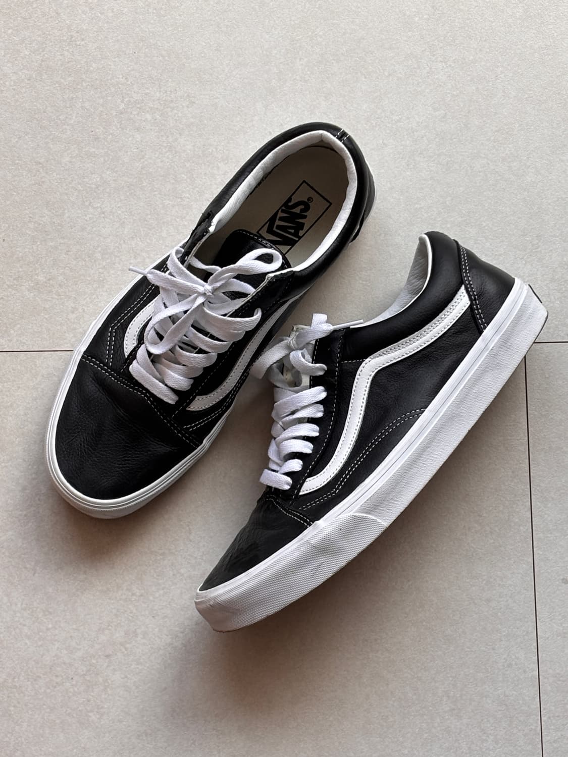 반스 레더 올드스쿨 블랙 290 상품이미지1