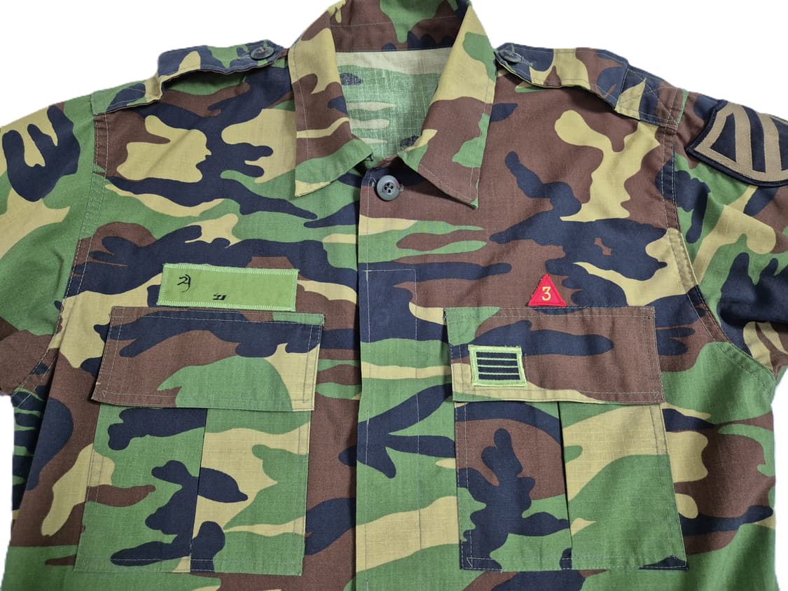 육군 구형 11기동사단 병장 후기형 하계 위장복 전투복 상의 자켓 (L) 상품이미지7