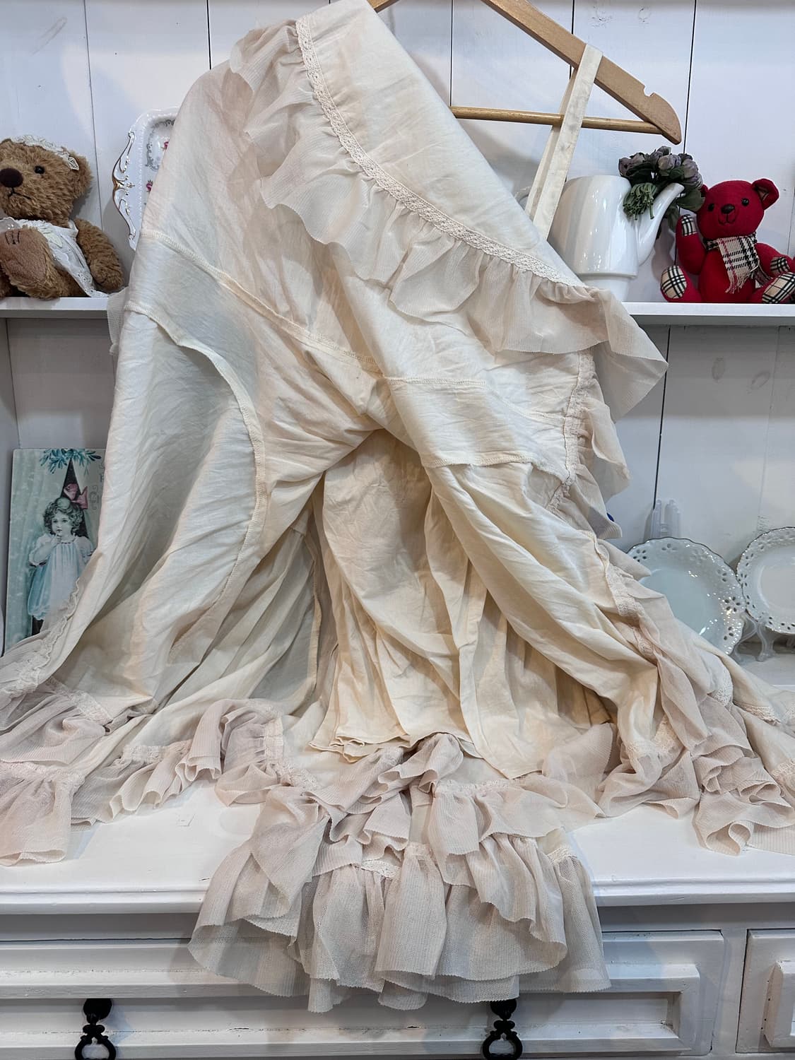 아이보리 캉캉 원피스 프릴 장식 상품이미지5