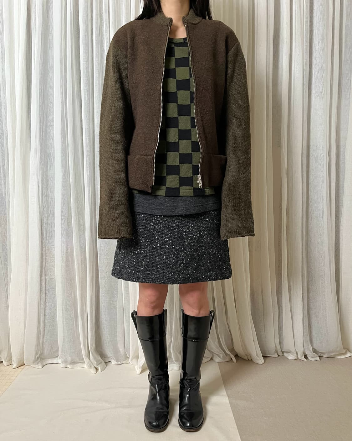 요지야마모토 니트 믹스 집업 자켓 Y’s yohji yamamoto 상품이미지3