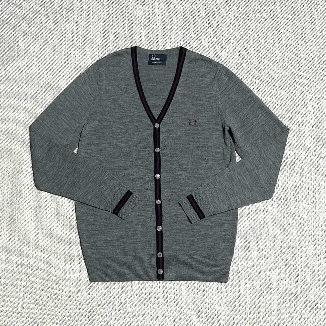 [S] Fredperry 프레드페리 울 니트 가디건 상품이미지2