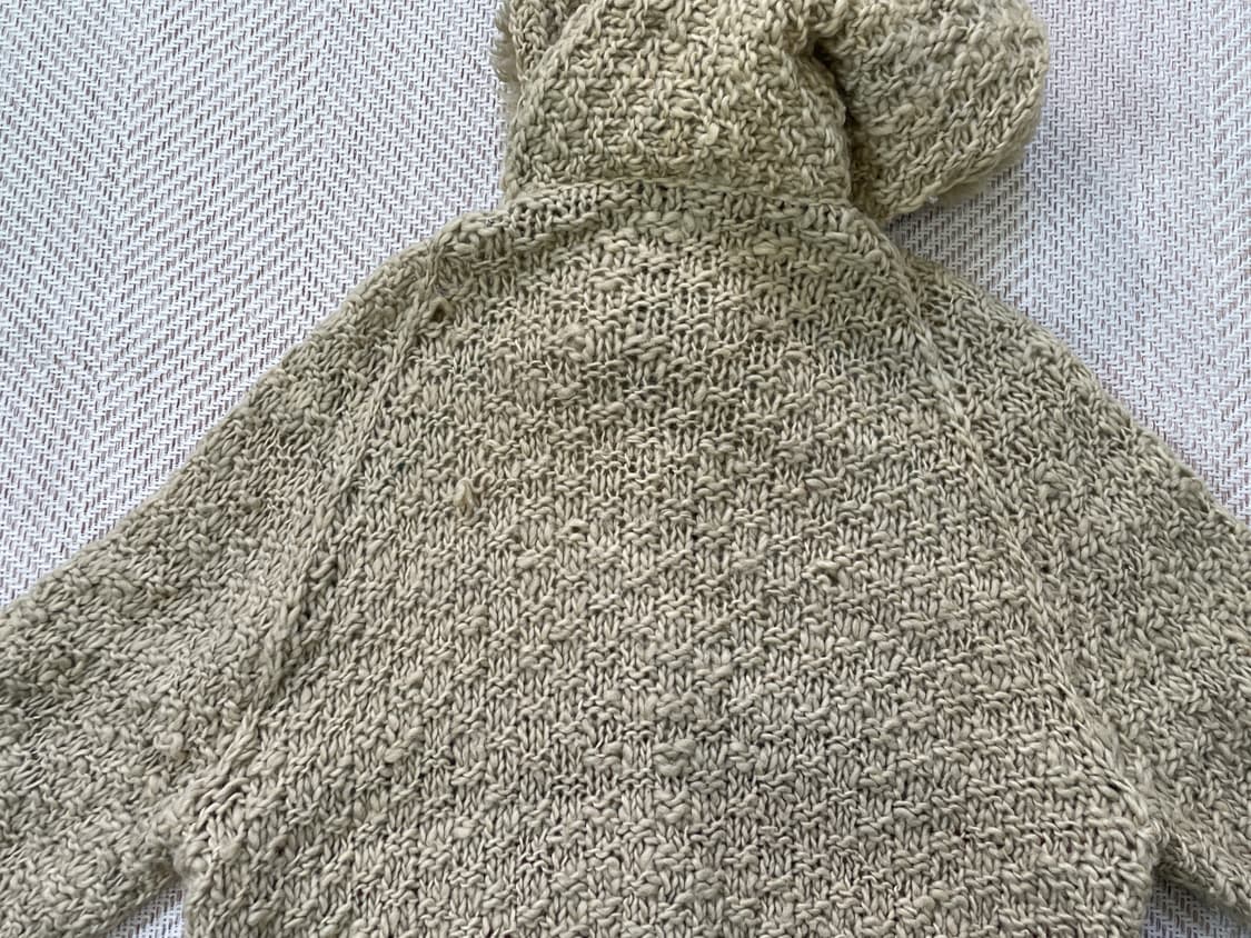 빈티지 핸드메이드 에스닉 퍼트리밍 니트 가디건  J04000 상품이미지9