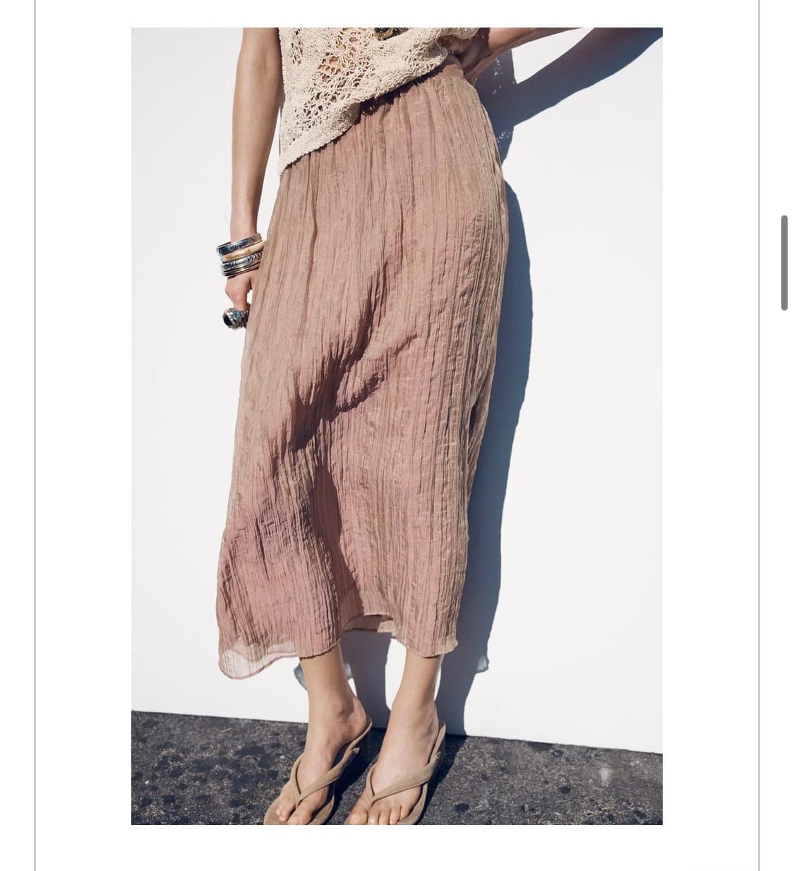 zara 자라 핑크 스커트 상품이미지2