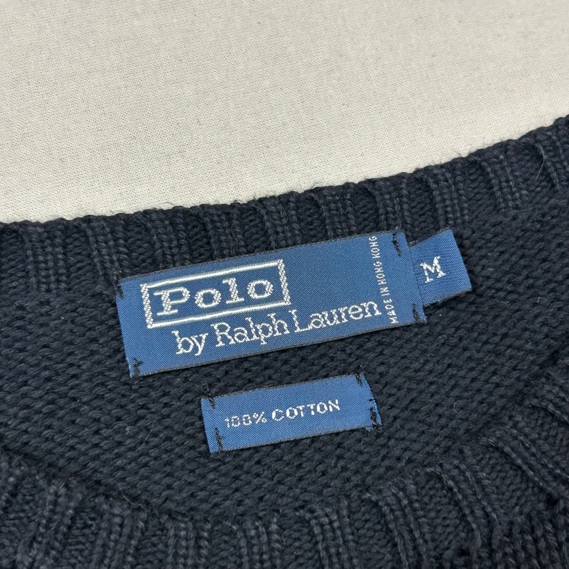 M) 폴로 랄프로렌 헤비코튼 라운드넥 니트 블랙 상품이미지6