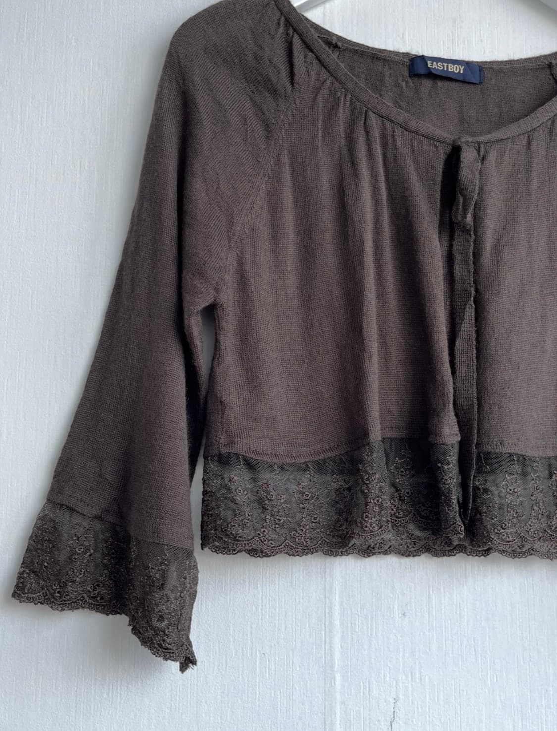 EASTBOY 브라운 레이스 볼레로 가디건  상품이미지3