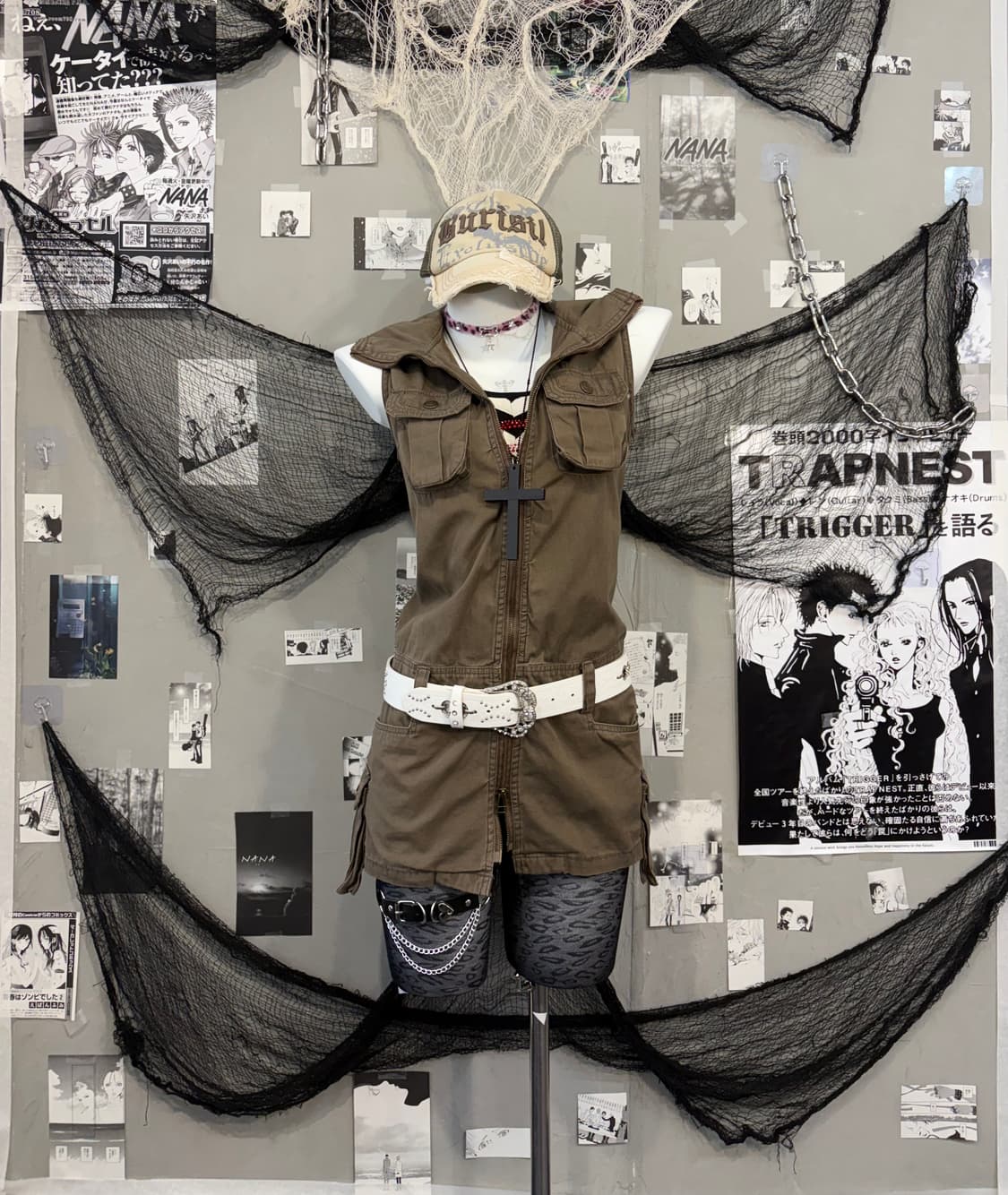 Grunge Gothic pocket detail 2wayonepiece 상품이미지2