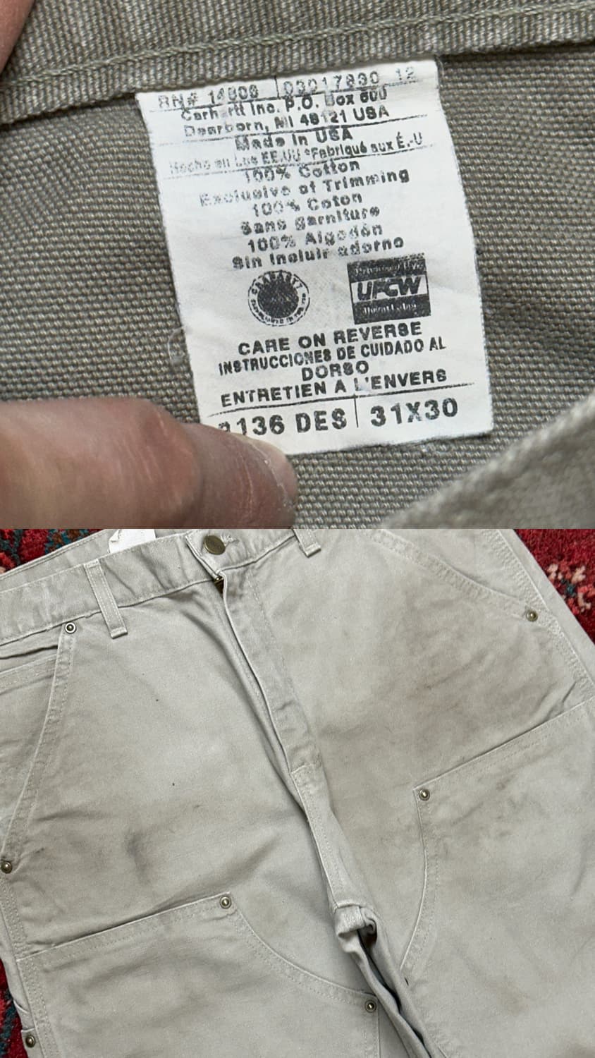 OG USA Made 칼하트 B136 더블니 DES 칼하트 썩블니 상품이미지9