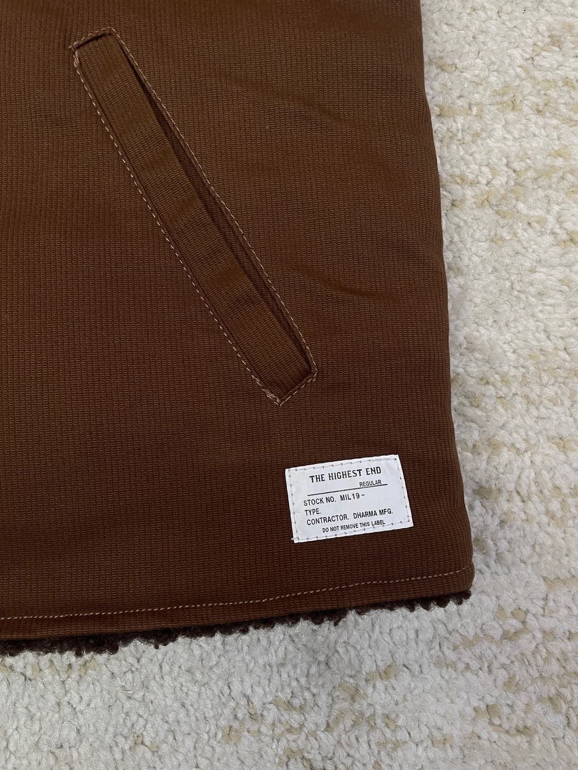 [L] THE HIGHEST END 보아 플리스 라이닝 리버시블 워크 베 상품이미지2