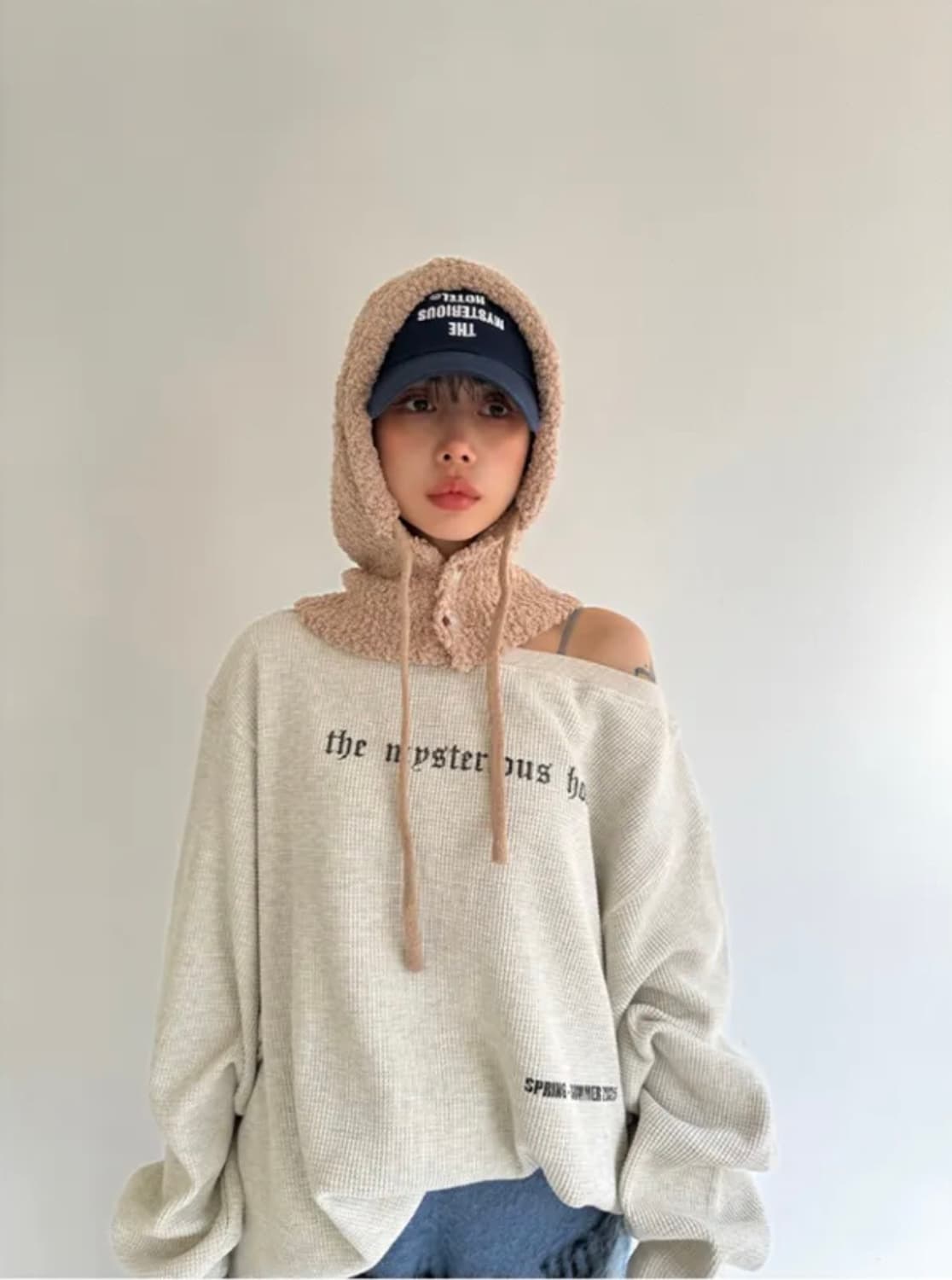 더미스테리어스호텔 부클 바라클라바 모자 상품이미지2