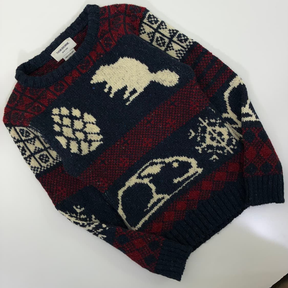 Thom browne  톰브라운 페어아일 애니멀 울 스웨터 상품이미지2