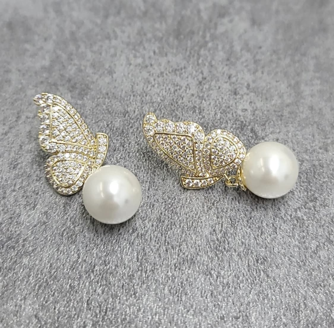 butterfly pearl earrings 상품이미지4