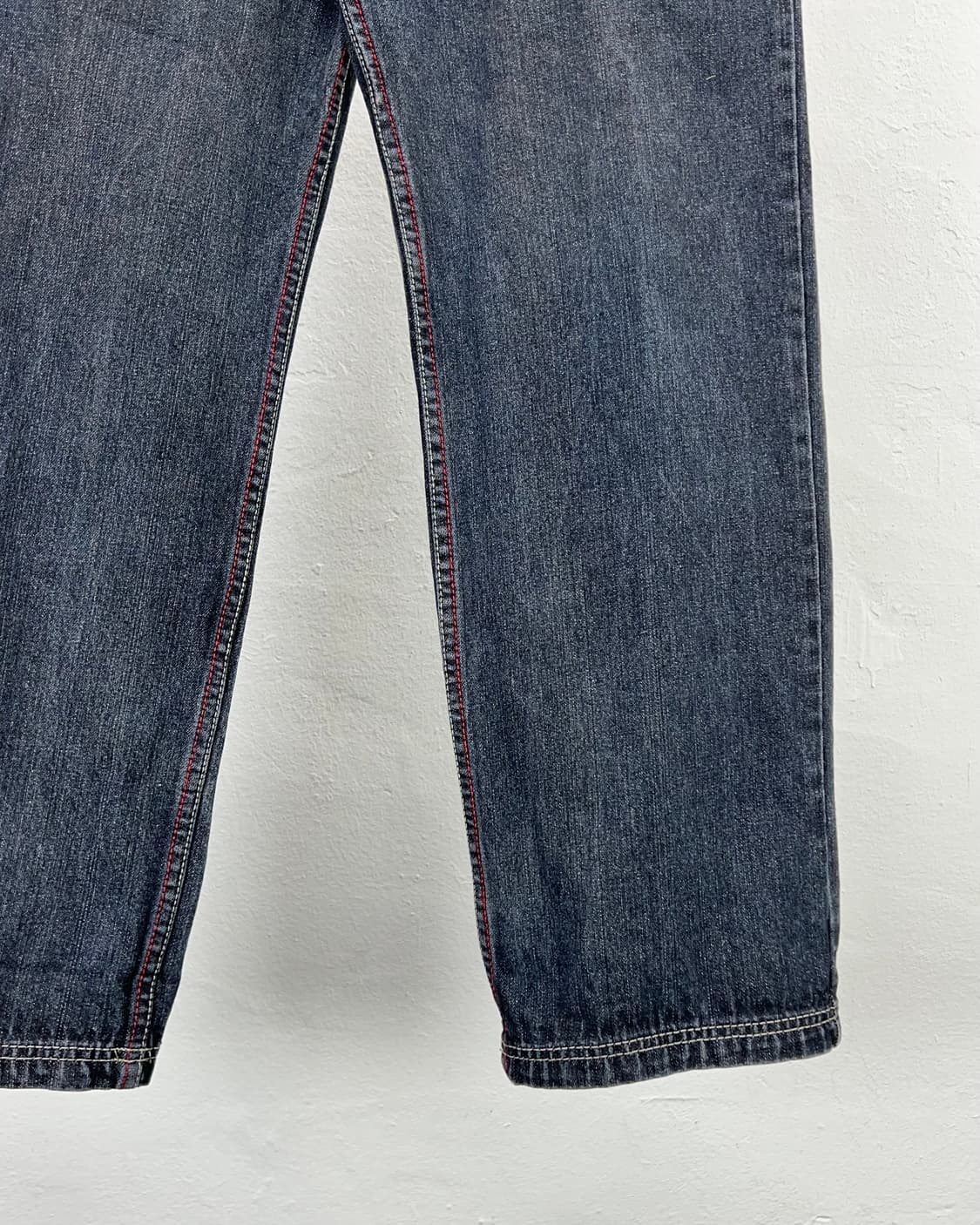 쿠지 오리엔탈 자수 디스트레스드 가먼트 워시 데님 팬츠 상품이미지6