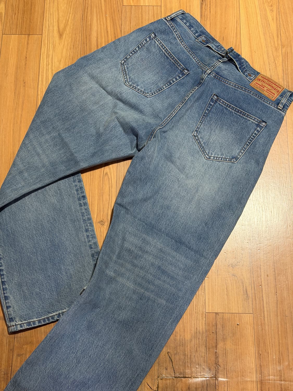 OUTSTANDING 30‘s 신치백 셀비지 와이드 팬츠 L 상품이미지3