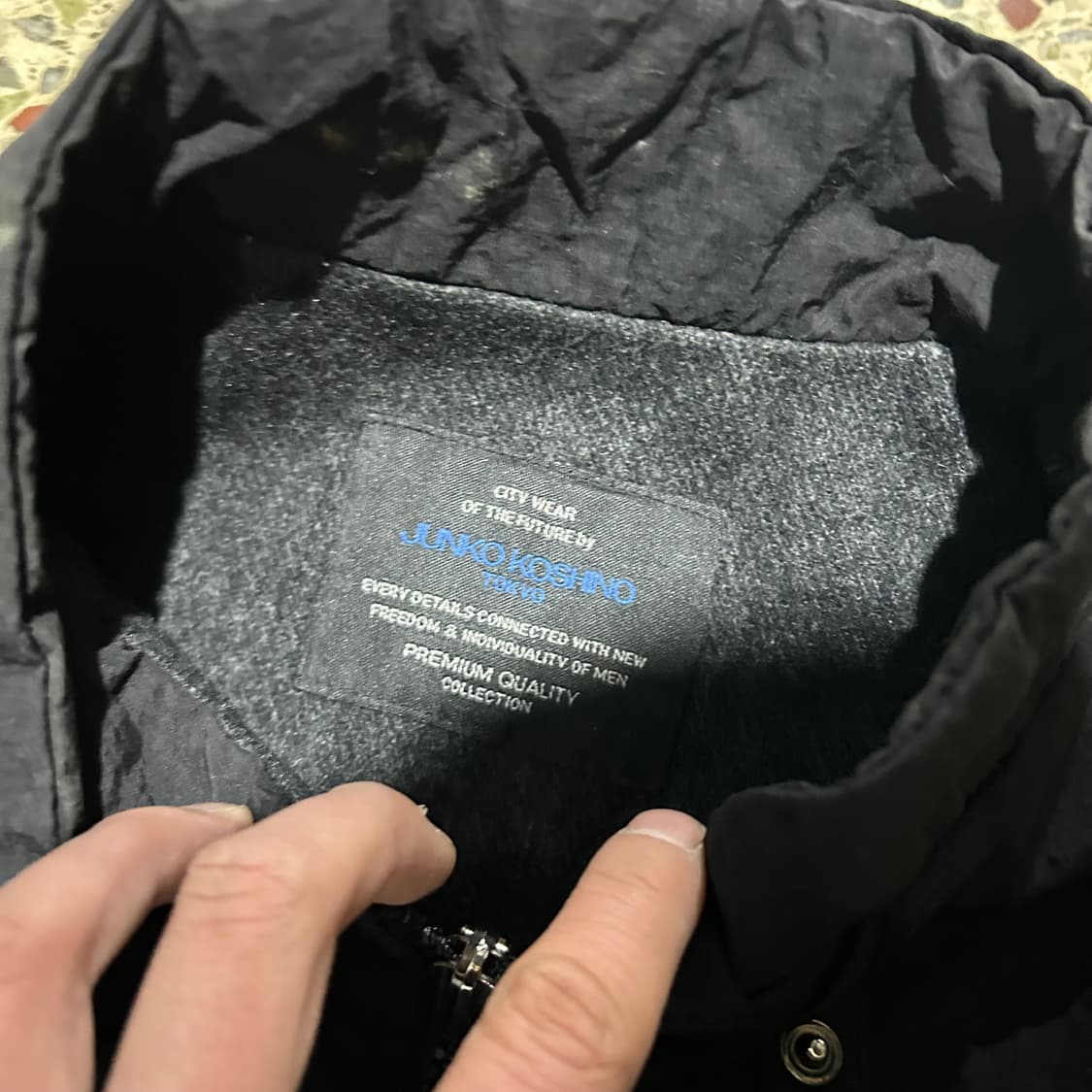 준코 코시노 블랙 리버시블 자켓 상품이미지4