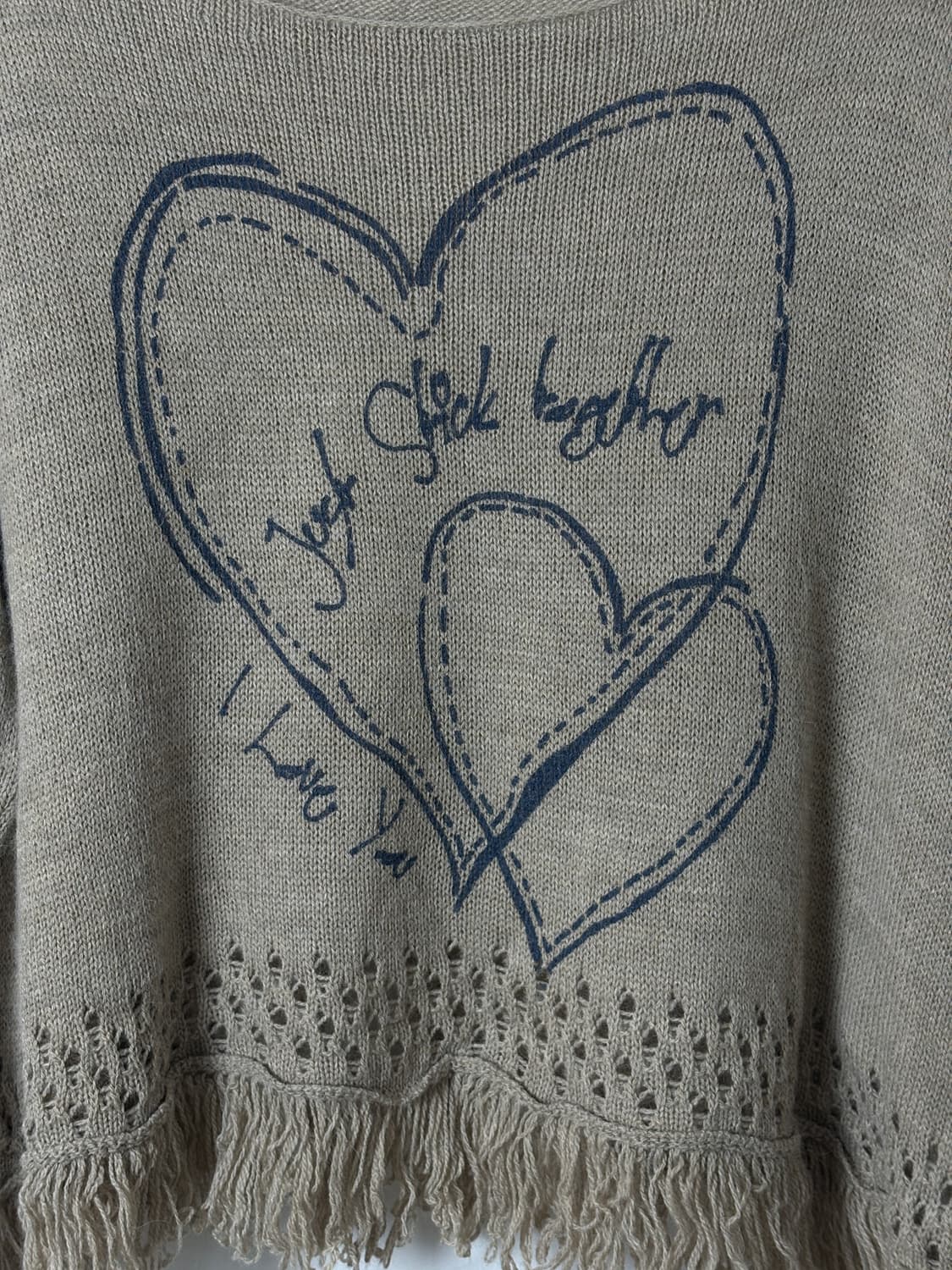 하트 테슬 보트넥 니트 상품이미지3