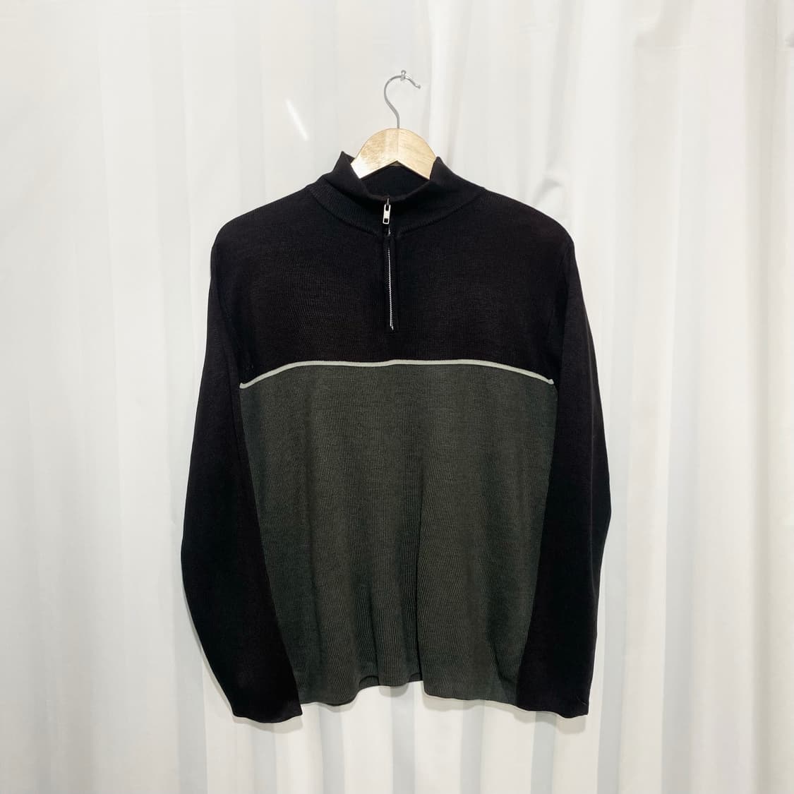 90s 유니클로  하프집업 니트 상품이미지1