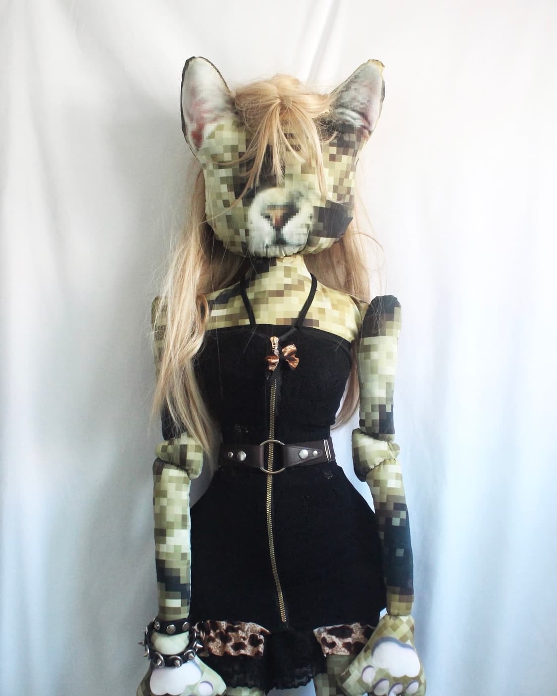 Leopard noir sheer lingerie set 상품이미지3