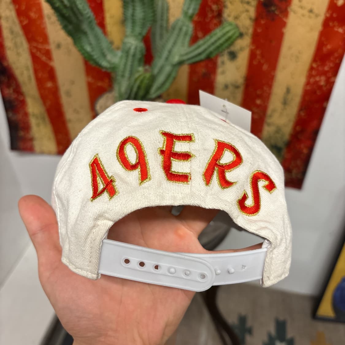 90s NFL 샌프란시스코 49ERS 골든 레터링 스냅백 N1346 상품이미지5