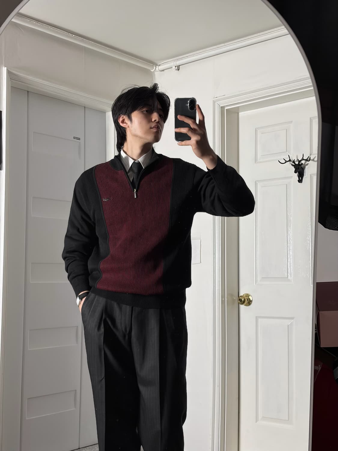 크로커다일 반집업 니트 상품이미지3