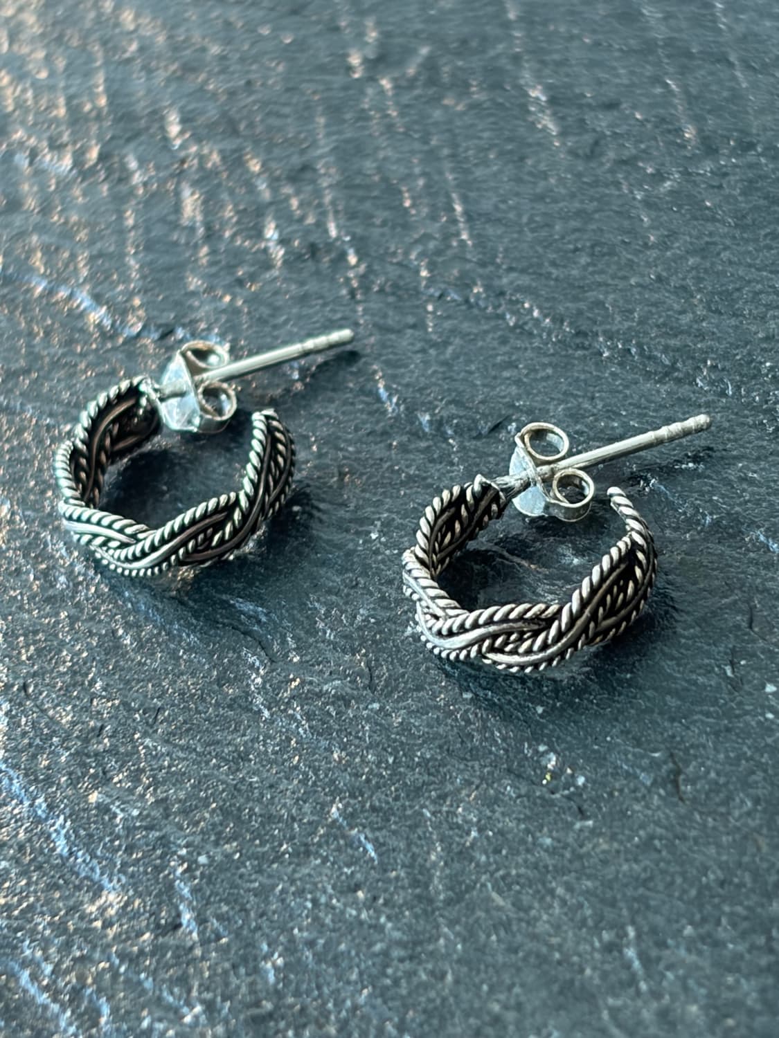 트위스트 로프 후프 귀걸이 (925 Silver) 상품이미지8