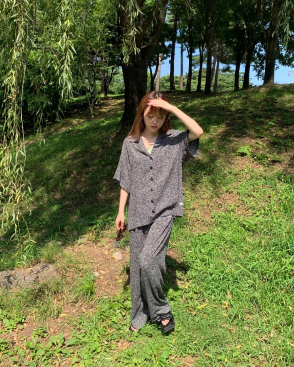 체리퀴리 미니플라워 파자마 세트 2사이즈 상품이미지3