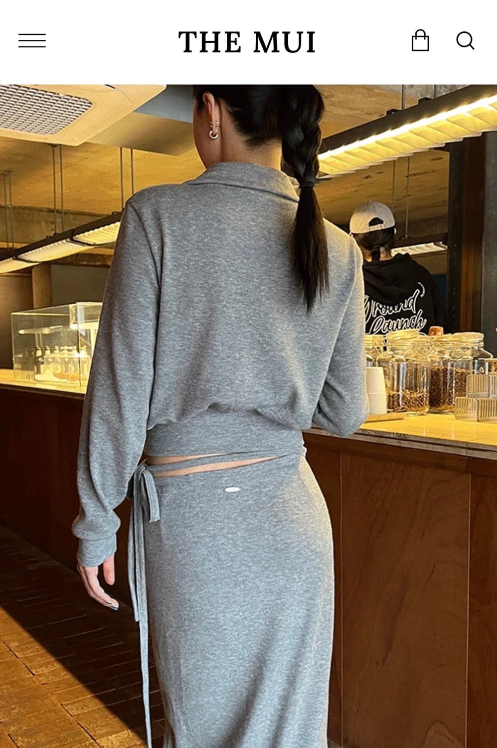 더무이 High neck cd & wrap skirt set 상품이미지2