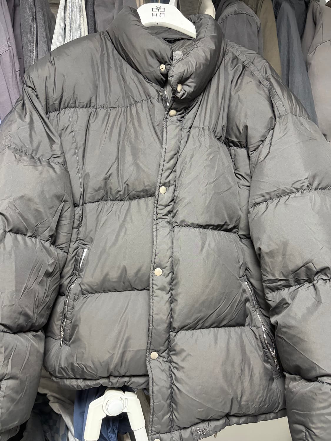 폴리테루 다운푸퍼 다크차콜브라운4 상품이미지1