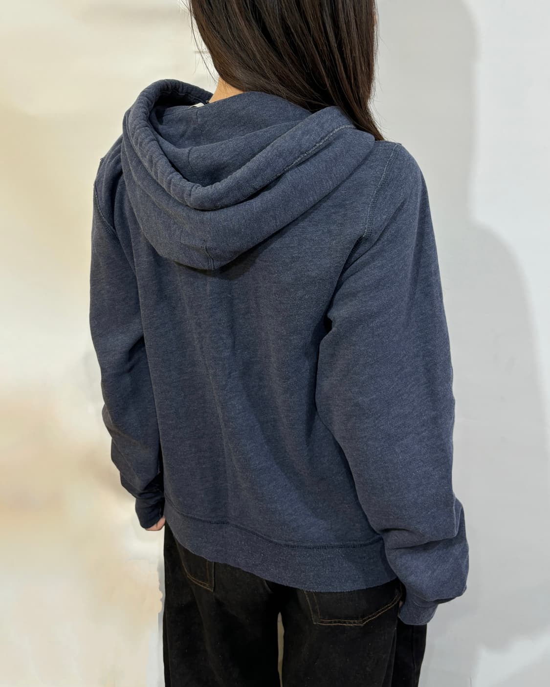 90s Abercrombie 네이비 블루 집업 후드 상품이미지3