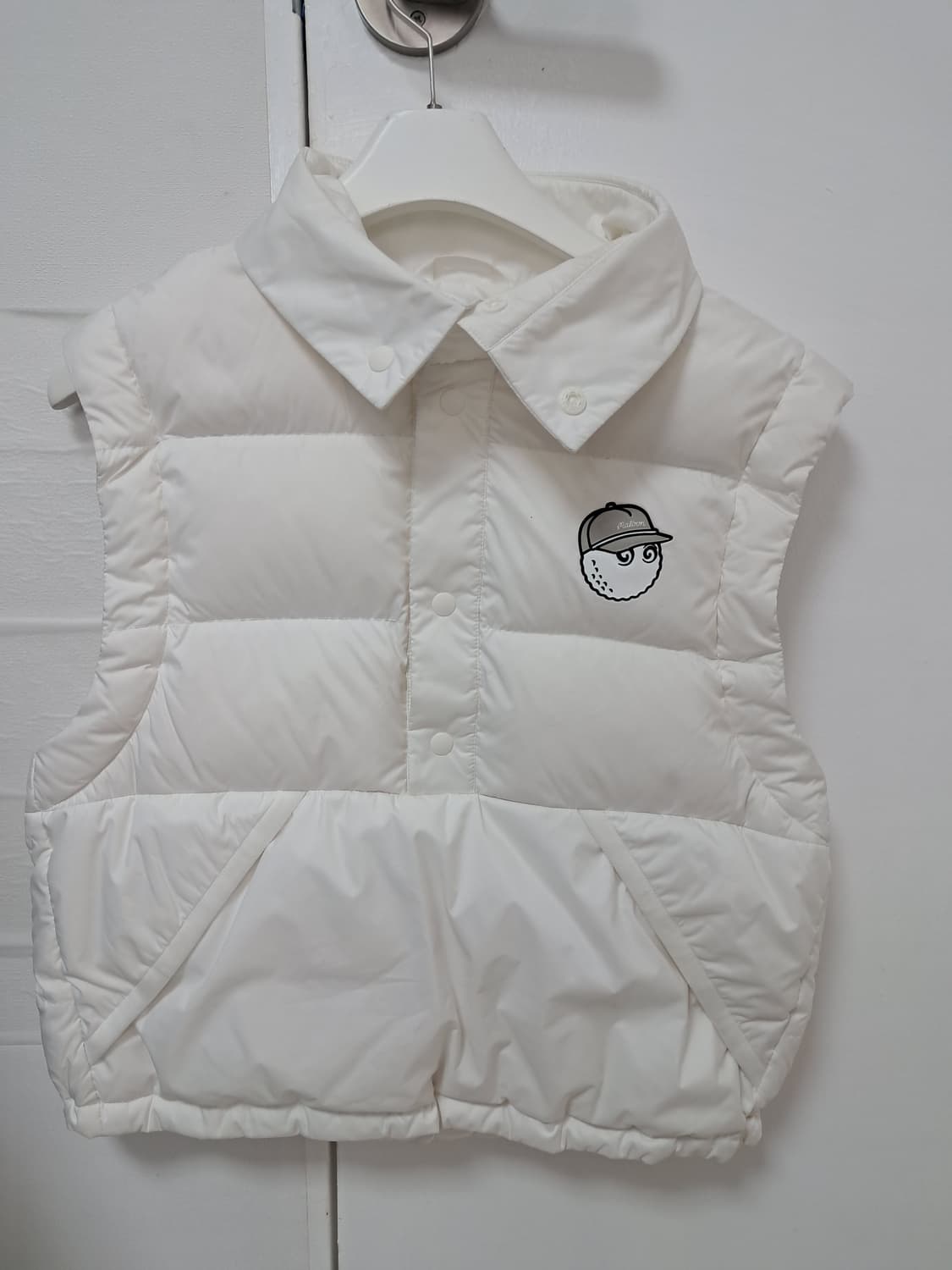 말본 골프 화이트 패딩조끼 상품이미지1