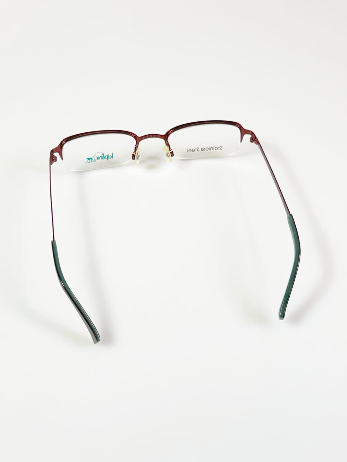 KIPLING 딥브라운 메탈 반무테 스퀘어 빈티지 안경 상품이미지5