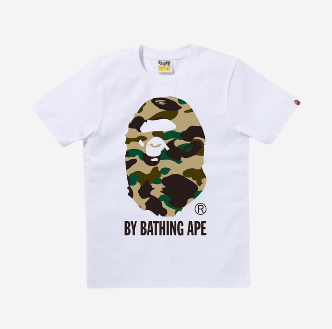 Bape 베이프 퍼스트 카모 바이 베이싱 에이프 티셔츠 화이트 옐로우 상품이미지1