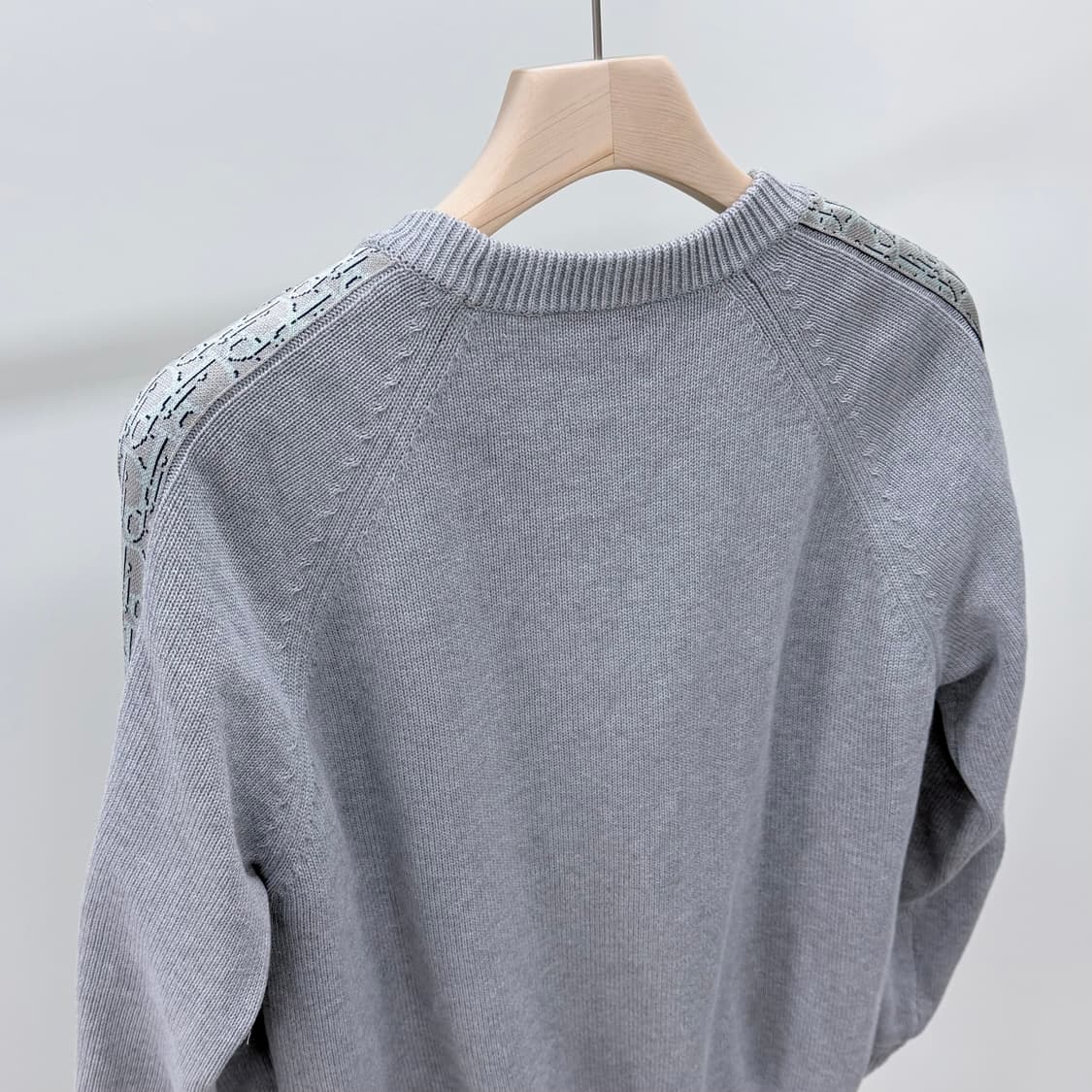 [S+급/M] 디올 오블리크 인서트 니트 스웨터 그레이 상품이미지5