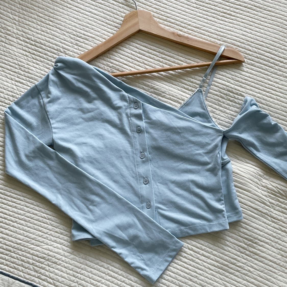 낫유어로즈 Yui cardigan set Blue 상품이미지4