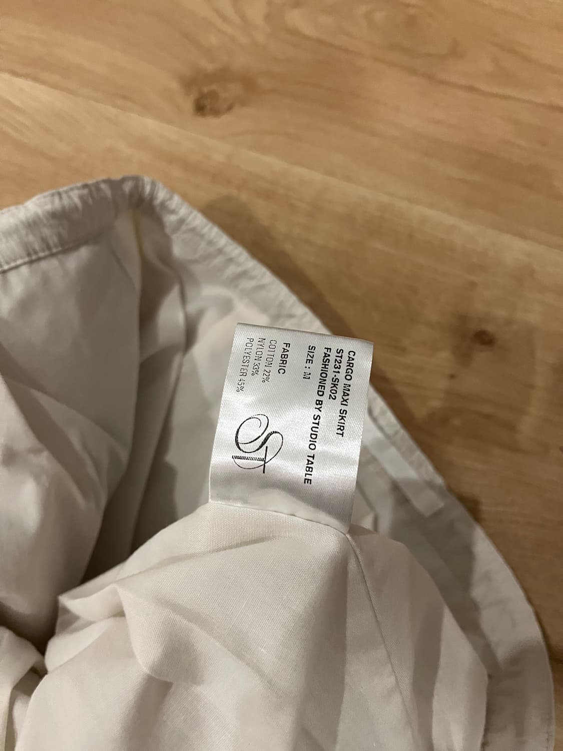 STUDIOTABLE 스튜디오테이블 카고 맥시 스커트 크림 상품이미지5